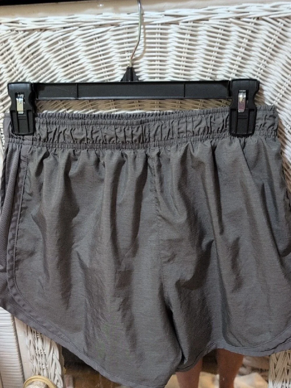 Nike Girl's Charcoal Athletic Shorts with Swoosh Size M